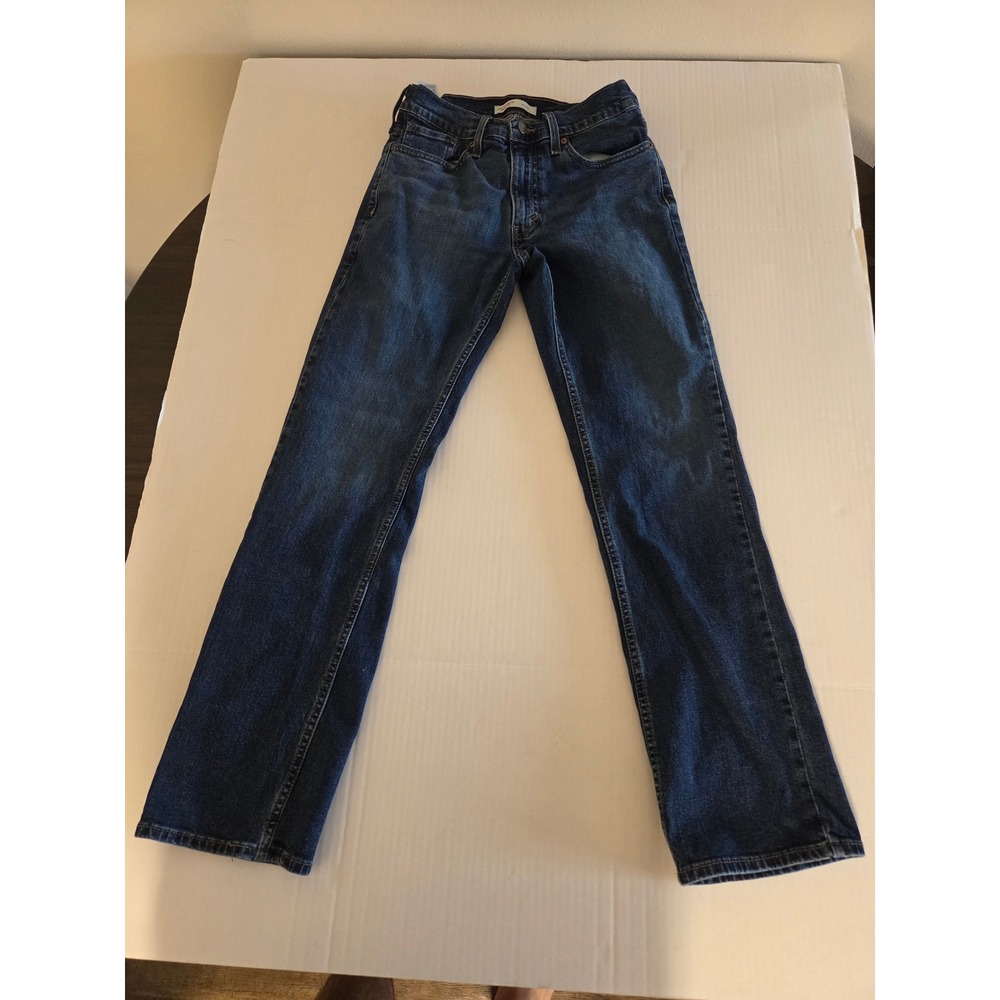 Levi Strauss Signature Relaxed Fit Dark Wash Blue Denim Jeans Mens W30 L32